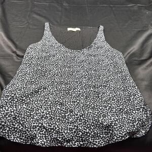 The Loft WOMENS black and blue cheetah print tank top